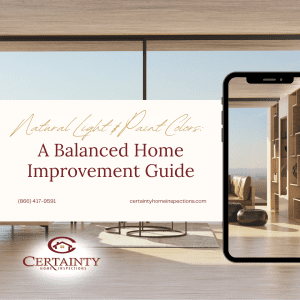 Living room with window view